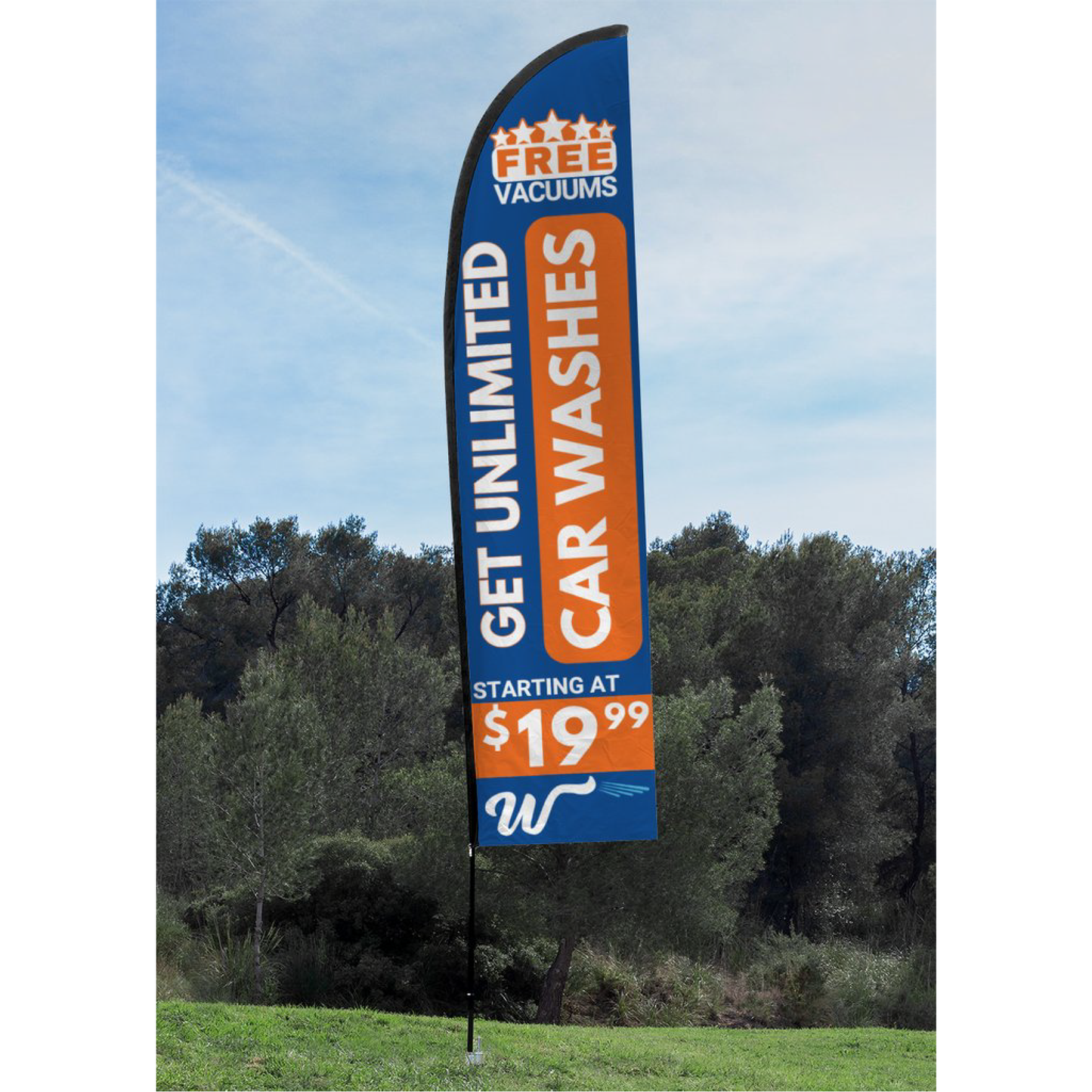 NE Orange & Blue Flag