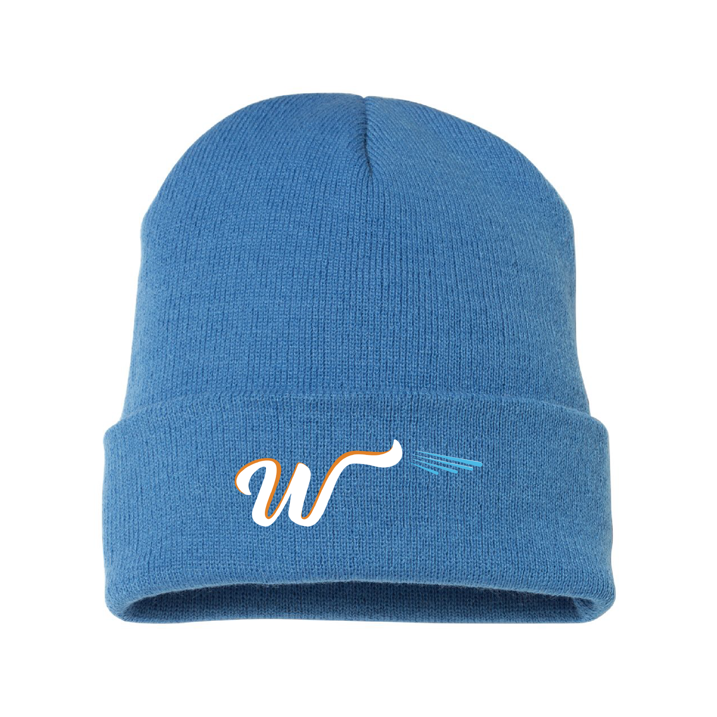 Cuffed Beanie Carolina Blue Embroidery 1501KC