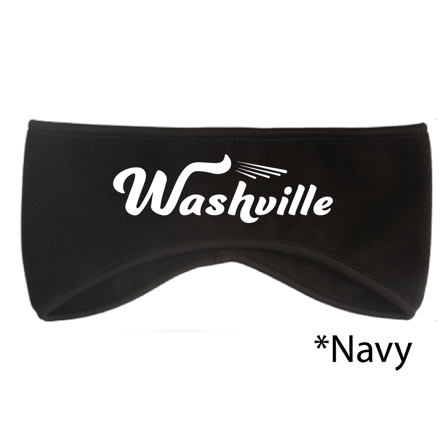 EW1 Fleece Ear Warmer Headband (Navy) Embroidery