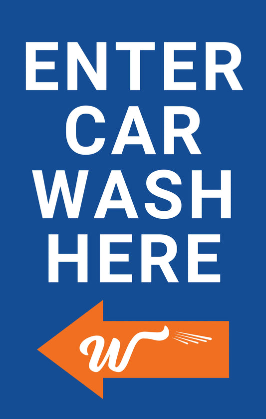 Windsign Insert - Enter Wash Left Arrow