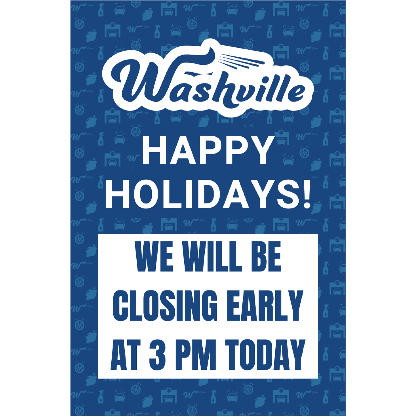 Windmaster Insert - Holiday Closed at 3