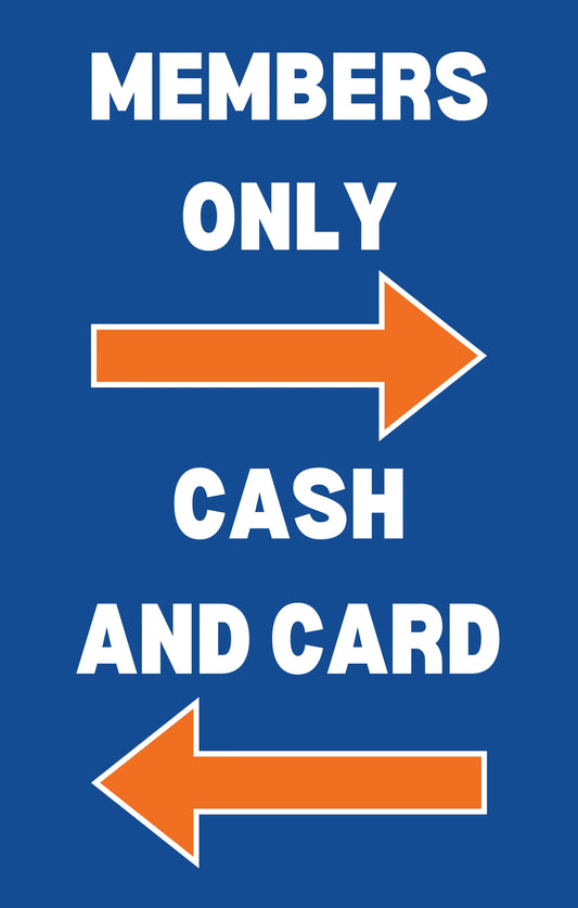 Windsign Insert - Members Only Right Arrow