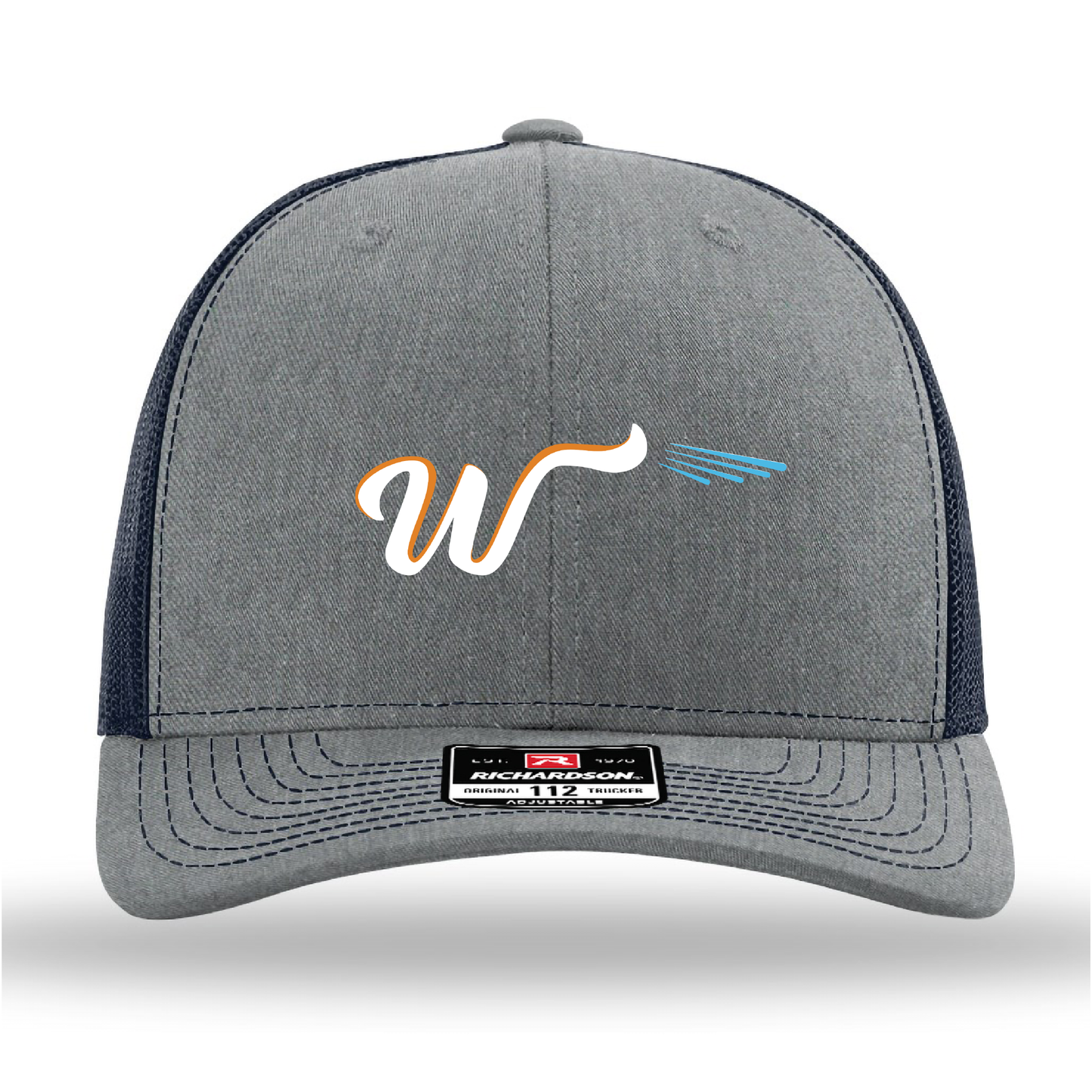 112 Richardson Hat Heather Grey/Navy Embroidery