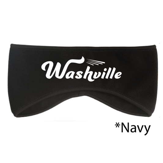 EW1 Fleece Ear Warmer Headband (Navy) Embroidery