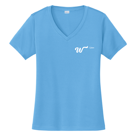 LST353  Sport-Tek® Women's PosiCharge® Competitor™ V-Neck Tee (Carolina Blue) DTF