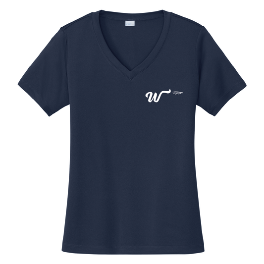 LST353  Sport-Tek® Women's PosiCharge® Competitor™ V-Neck Tee (Navy) DTF