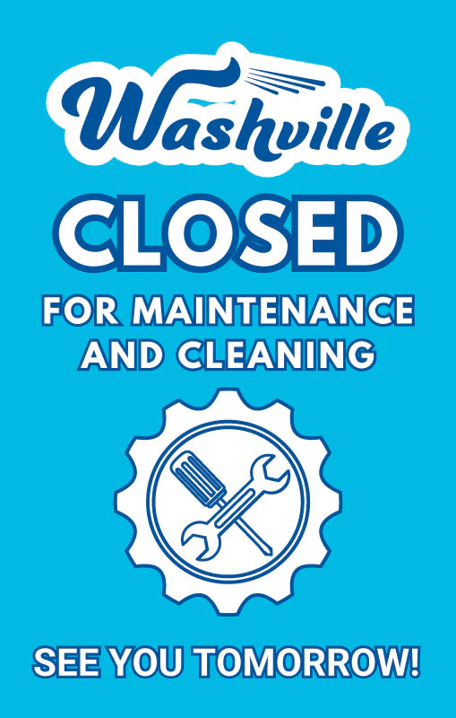 Windsign Insert - Closed for Maintenance