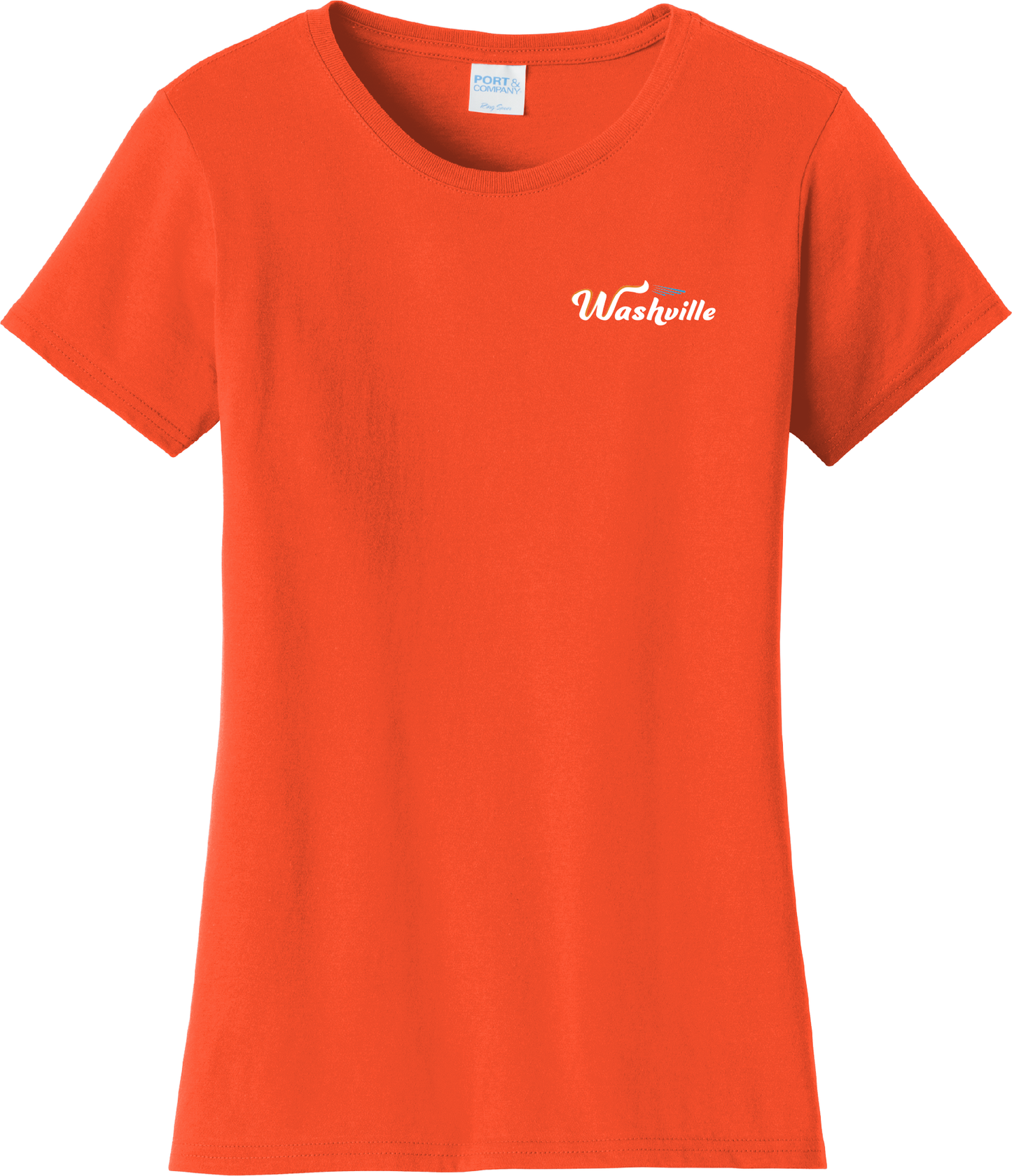 LPC450 Port & Co® Women's Fan Favorite® Tee Orange Construction Tee DTF