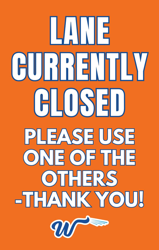 Windsign Insert - Lane Closed