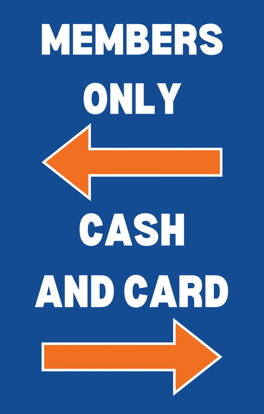 Windsign Insert - Members Only Left Arrow