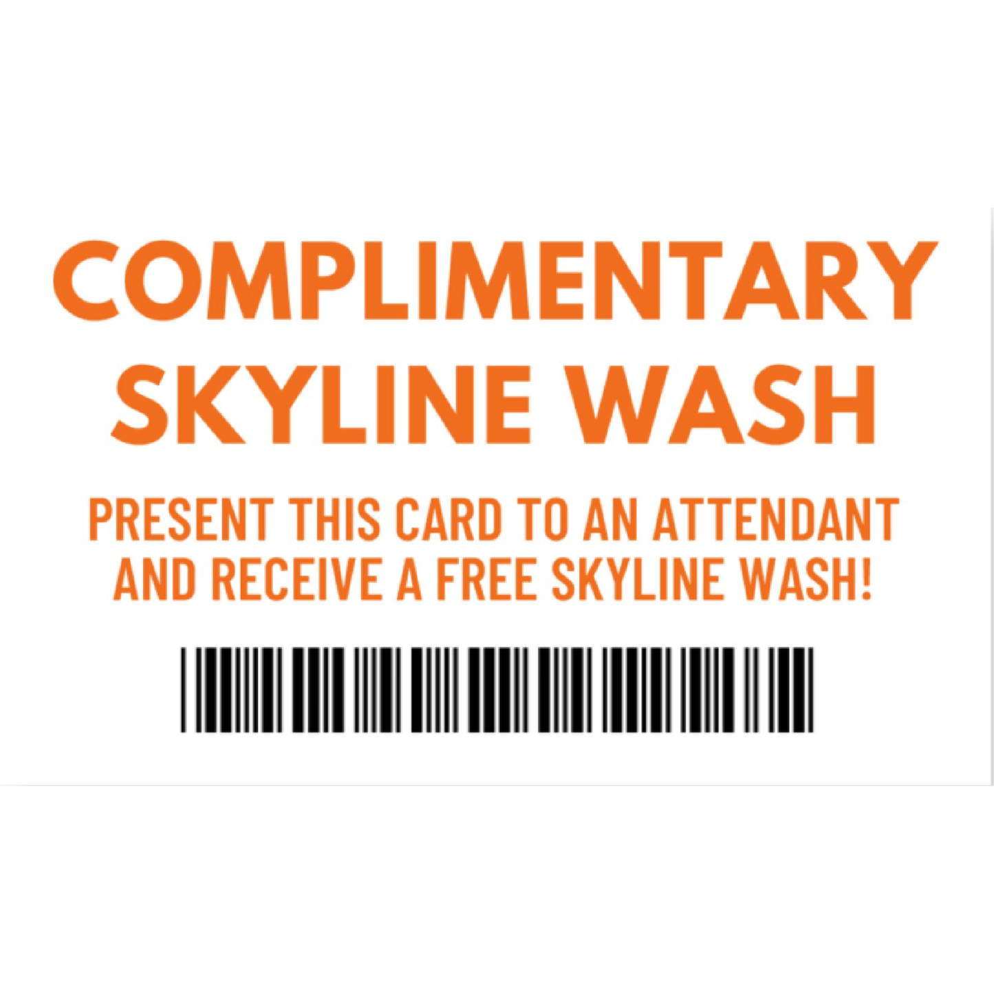 Neighborhood Free Wash Card